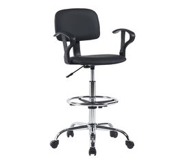 Καρέκλα ρεσεψιόν Icina Ι pakoworld pu σε μαύρη απόχρωση 58x54x102-123εκ - ΓΡΑΦΕΙΑ στο Milonadakis.gr