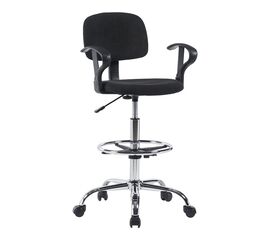 Καρέκλα ρεσεψιόν Icina Ι pakoworld ύφασμα σε μαύρη απόχρωση 58x54x102-123εκ - ΓΡΑΦΕΙΑ στο Milonadakis.gr