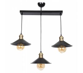 ΦΩΤΙΣΤΙΚΟ ΟΡΟΦΗΣ 3ΦΩΤΟ ΜΕΤΑΛΛΙΚΟ ΜΑΥΡΟ ΧΡΥΣΟ HM7533.01 75x65 εκ. - ΦΩΤΙΣΤΙΚΑ ΟΡΟΦΗΣ στο Milonadakis.gr