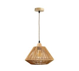 Φωτιστικό οροφής μονόφωτο Ligua pakoworld μέταλλο-σχοινί σε φυσική απόχρωση Φ30x22εκ - ΦΩΤΙΣΤΙΚΑ ΟΡΟΦΗΣ στο Milonadakis.gr