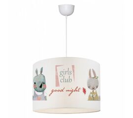 ΠΑΙΔΙΚΟ ΦΩΤΙΣΤΙΚΟ ΟΡΟΦΗΣ ΥΦΑΣΜΑΤΙΝΟ HM7574.01 ΛΕΥΚΟ ΜΕ ΣΧΕΔΙΟ GIRLS CLUB Φ28x70Y εκ. - ΦΩΤΙΣΤΙΚΑ ΟΡΟΦΗΣ στο Milonadakis.gr