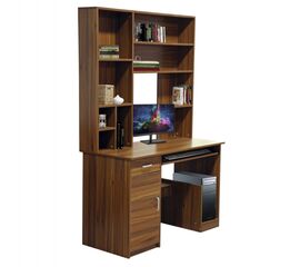 ΓΡΑΦΕΙΟ ΜΕ ΒΙΒΛΙΟΘΗΚΗ-ΡΑΦΙΕΡΑ STATUS ΚΑΡΥΔΙ HM2032.04 120x55x182 εκ. - ΓΡΑΦΕΙΑ στο Milonadakis.gr