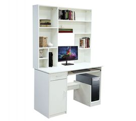 ΓΡΑΦΕΙΟ ΜΕ ΒΙΒΛΙΟΘΗΚΗ-ΡΑΦΙΕΡΑ STATUS ΛΕΥΚΟ HM2032.03 120x55,5x182,5 εκ. - ΓΡΑΦΕΙΑ στο Milonadakis.gr