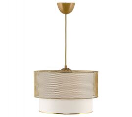 ΦΩΤΙΣΤΙΚΟ ΟΡΟΦΗΣ ΚΡΕΜΑΣΤΟ HM7659.02,ΧΡΥΣΟ ΜΕΤΑΛΛΟ, ΥΦΑΣΜΑ ΛΕΥΚΟ, Φ30x65 εκ. - ΦΩΤΙΣΤΙΚΑ ΟΡΟΦΗΣ στο Milonadakis.gr