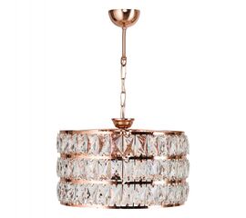 ΦΩΤΙΣΤΙΚΟ ΟΡΟΦΗΣ ΚΡΕΜΑΣΤΟ HM7663.01, ΜΕΤΑΛΛΟ-ΓΥΑΛΙ, ΡΟΖ ΧΡΥΣΟ, Φ35x48Υ εκ. - ΦΩΤΙΣΤΙΚΑ ΟΡΟΦΗΣ στο Milonadakis.gr