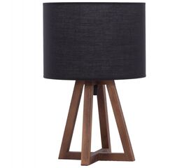 ΦΩΤΙΣΤΙΚΟ ΕΠΙΤΡΑΠΕΖΙΟ ΞΥΛΙΝΗ ΒΑΣΗ ΥΦΑΣΜΑΤΙΝΟ ΚΑΠΕΛΟ ΜΑΥΡΟ 26x26x36Y εκ.HM7706.01 - ΕΠΙΤΡΑΠΕΖΙΑ ΦΩΤΙΣΤΙΚΑ στο Milonadakis.gr