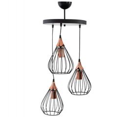 ΦΩΤΙΣΤΙΚΟ ΟΡΟΦΗΣ 3-ΦΩΤΟ ΑΣΣΥΜΕΤΡΗ ΚΡΕΜΑΣΗ ΜΕΤΑΛΛΟ ΜΑΥΡΟ Φ30x70Yεκ.HM7685.01 - ΦΩΤΙΣΤΙΚΑ ΟΡΟΦΗΣ στο Milonadakis.gr