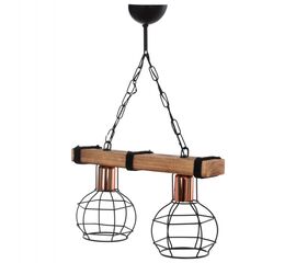 ΦΩΤΙΣΤΙΚΟ ΟΡΟΦΗΣ ΔΙΦΩΤΟ ΜΕ ΞΥΛΟ ΚΑΙ ΜΕΤΑΛΛΙΚΑ ΠΛΕΓΜΑΤΑ 40x16x63Υεκ.HM7681.01 - ΦΩΤΙΣΤΙΚΑ ΟΡΟΦΗΣ στο Milonadakis.gr