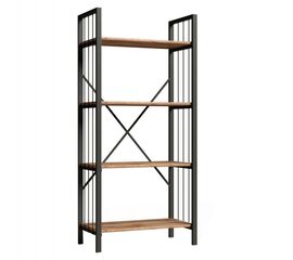 ΒΙΒΛΙΟΘΗΚΗ INDUS ΜΕΛΑΜΙΝΗ ΚΑΡΥΔΙ ΚΑΙ ΜΕΤΑΛΛΟ ΓΚΡΙ HM9425 60x30x150Υεκ. - ΒΙΒΛΙΟΘΗΚΕΣ στο Milonadakis.gr