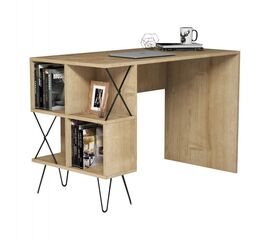 ΓΡΑΦΕΙΟ ΥΠΟΛΟΓΙΣΤΗ ΜΕΛΑΜΙΝΗΣ HM9509.01 ΦΥΣΙΚΟ ΟΑΚ ΜΕ ΡΑΦΙΑ 120x60x78.8Yεκ - ΓΡΑΦΕΙΑ στο Milonadakis.gr