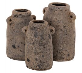 ΔΙΑΚΟΣΜΗΤΙΚA ΣΕΤ 3ΤΜΧ ΒΑΖA ΑΠΟ TERRACOTTA ΓΚΡΙ HM7710.11 Φ12Χ22Υ εκ - ΑΝΤΙΚΕΙΜΕΝΑ στο Milonadakis.gr