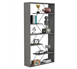 ΒΙΒΛΙΟΘΗΚΗ TARS HM2240.20 ΓΚΡΙ ΜΕΛΑΜΙΝΗ-ΜΑΥΡΕΣ ΜΕΤΑΛΛΙΚΕΣ ΒΕΡΓΕΣ 84x24x157Υεκ. - ΒΙΒΛΙΟΘΗΚΕΣ στο Milonadakis.gr