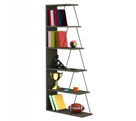 ΒΙΒΛΙΟΘΗΚΗ ΜΙΝΙ TARS HM2241.13 OLIVE GREY ME ΜΑΥΡΕΣ ΒΕΡΓΕΣ 65x22-24x146Υεκ. - ΒΙΒΛΙΟΘΗΚΕΣ στο Milonadakis.gr