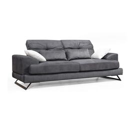 Καναπές 3θέσιος PWF-0508 pakoworld ύφασμα ανθρακί-μαύρο 225x79x92εκ - ΚΑΡΕΚΛΕΣ ΓΡΑΦΕΙΟΥ στο Milonadakis.gr