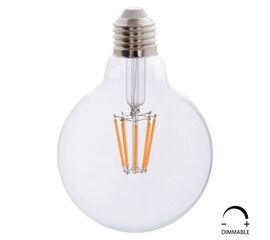ΛΑΜΠΤΗΡΑΣ GLOBO LED FILAMENT 8W E27 3000K ΔΙΑΦΑΝΟΣ DIMMABLE HM4050.01 - ΦΩΤΙΣΜΟΣ ΟΙΚΟΝΟΜΙΑΣ στο Milonadakis.gr
