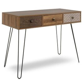 Κονσόλα Boho pakoworld καρυδί με μεταλλικά πόδια 100x50,5x74,5εκ - ΣΥΡΤΑΡΙΕΡΕΣ - ΤΟΥΑΛΕΤΕΣ στο Milonadakis.gr