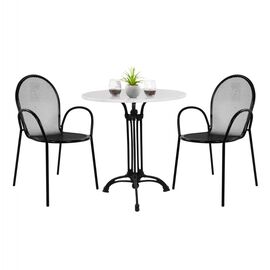 ΣΕΤ ΤΡΑΠΕΖΑΡΙΑΣ ΕΞΩΤ.ΧΩΡΟΥ 3ΤΜΧ ΣΤΡΟΓΓΥΛΟ ΤΡΑΠΕΖΙ ΜΑΡΜΑΡΟ-ΜΕΤΑΛ.ΠΟΛΥΘΡΟΝΕΣ ΗΜ11881 - ΣΕΤ ΤΡΑΠΕΖΑΡΙΕΣ στο Milonadakis.gr