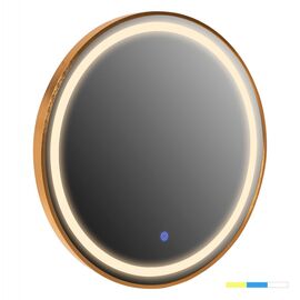 ΚΑΘΡΕΠΤΗΣ ΤΟΙΧΟΥ ΣΤΡΟΓΓΥΛΟΣ HM9580.30 ΑΛΟΥΜΙΝΙΟ ΣΕ ΧΡΥΣΟ-ΦΩΤΙΣΜΟΣ LED Φ60x3εκ. - ΚΑΘΡΕΠΤΕΣ στο Milonadakis.gr