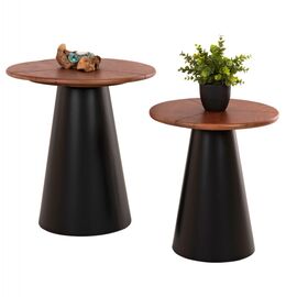 ΒΟΗΘΗΤΙΚΑ ΤΡΑΠΕΖΑΚΙΑ 2ΤΜΧ SUNNI HM9669 ΜΕΤΑΛΛΟ ΜΑΥΡΟ-MANGO TOP Φ48,5 & Φ39,5 εκ. - ΒΟΗΘΗΤΙΚΑ ΤΡΑΠΕΖΑΚΙΑ στο Milonadakis.gr