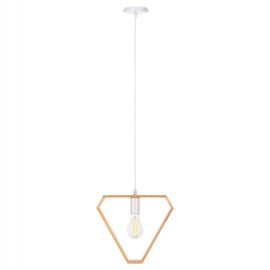 ΦΩΤΙΣΤΙΚΟ ΟΡΟΦΗΣ ΚΡΕΜΑΣΤΟ HM4069 ΤΡΙΓΩΝΟ ΞΥΛΙΝΟ-ΛΕΥΚΟ ΚΑΛΩΔΙΟ 25x28,5x126,5Υεκ. - ΦΩΤΙΣΤΙΚΑ ΟΡΟΦΗΣ στο Milonadakis.gr