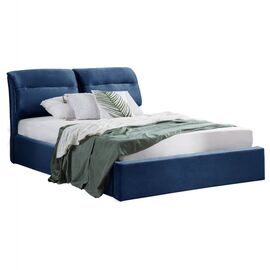 ΚΡΕΒΑΤΙ KENDRA ΒΕΛΟΥΔΟ ΜΠΛΕ ΚΑΙ ΑΠΟΘΗΚΕΥΤΙΚΟ ΧΩΡΟ 160x200 εκ. HM565.18 - ΚΡΕΒΑΤΙΑ στο Milonadakis.gr