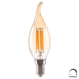 ΛΑΜΠΤΗΡΑΣ HM4047.02 ΣΤΥΛ ΦΛΟΓΑ LED FILAMENT 6W E14 3000K GOLD DIMMABLE - ΦΩΤΙΣΜΟΣ ΟΙΚΟΝΟΜΙΑΣ στο Milonadakis.gr
