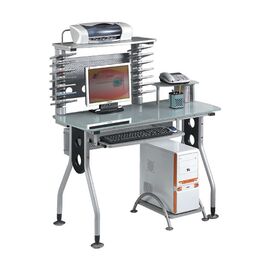 ΓΡΑΦΕΙΟ 100X60X75/89εκ.PVC/ΑΣΗΜΙ ΜΕΤΑΛ./ΤΖΑΜΙ ΑΜΜ./CPU - ΓΡΑΦΕΙΑ στο Milonadakis.gr