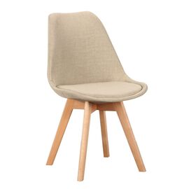 Καρέκλα Τραπεζαρίας Ξύλινη 4τμχ Billy Beige Ύφασμα 49x55x47-83εκ. - ΚΑΡΕΚΛΕΣ - ΠΟΛΥΘΡΟΝΕΣ ΕΣ. στο Milonadakis.gr