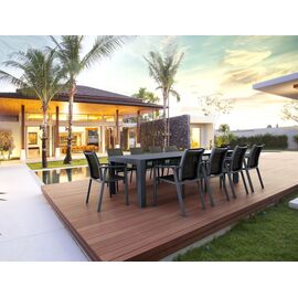 Σετ Τραπεζαρίας 11τμχ Vegas Pacific Dark Grey 100X260/300Χ75εκ. - ΣΕΤ ΤΡΑΠΕΖΑΡΙΕΣ στο Milonadakis.gr