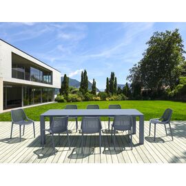 Σετ Τραπεζαρίας 9τμχ Vegas Air Dark Grey 100X260/300Χ75εκ. - ΣΕΤ ΤΡΑΠΕΖΑΡΙΕΣ στο Milonadakis.gr