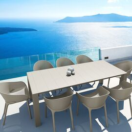 Σετ Τραπεζαρίας 9τμχ Vegas Sky Taupe 100X180/220Χ75εκ. - ΣΕΤ ΤΡΑΠΕΖΑΡΙΕΣ στο Milonadakis.gr