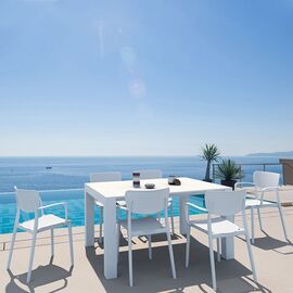 Σετ Τραπεζαρίας 7τμχ Vegas Loft White 100X100/140Χ75εκ. - ΣΕΤ ΤΡΑΠΕΖΑΡΙΕΣ στο Milonadakis.gr