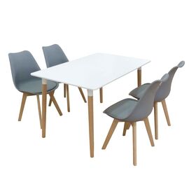 Σετ Τραπεζαρίας Logan Plus Grey Randy 5τμχ 120Χ80X72εκ. - ΤΡΑΠΕΖΑΡΙΕΣ στο Milonadakis.gr