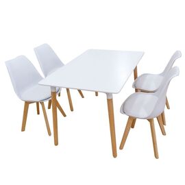 Σετ Τραπεζαρίας Logan Plus White Randy 5τμχ 120Χ80X72εκ. - ΤΡΑΠΕΖΑΡΙΕΣ στο Milonadakis.gr