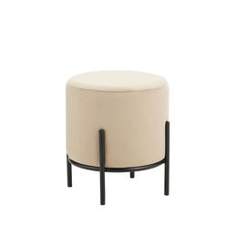 BELLA/R ΣΚΑΜΠΟ BEIGE VELVET ΥΦΑΣΜΑ Φ.35Χ38εκ. - ΠΟΥΦ - ΣΚΑΜΠΟ - ΜΠΑΟΥΛΟ στο Milonadakis.gr