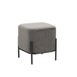 BELLA/S ΣΚΑΜΠΟ GREY VELVET ΥΦΑΣΜΑ 36X36Χ38εκ. - ΠΟΥΦ - ΣΚΑΜΠΟ - ΜΠΑΟΥΛΟ στο Milonadakis.gr