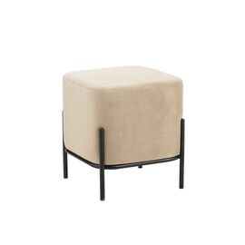 BELLA/S ΣΚΑΜΠΟ BEIGE VELVET ΥΦΑΣΜΑ 36X36Χ38εκ. - ΠΟΥΦ - ΣΚΑΜΠΟ - ΜΠΑΟΥΛΟ στο Milonadakis.gr