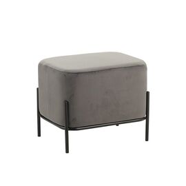 BELLA/L ΣΚΑΜΠΟ GREY VELVET ΥΦΑΣΜΑ 48X37Χ39εκ. - ΠΟΥΦ - ΣΚΑΜΠΟ - ΜΠΑΟΥΛΟ στο Milonadakis.gr