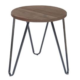 LARA ΣΚΑΜΠΟ 46εκ. ΜΕΤΑΛΛΟ/ΞΥΛΟ K/D 40X38X46/Φ33εκ. - ΣΚΑΜΠΩ στο Milonadakis.gr