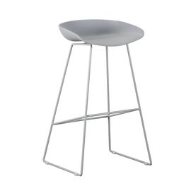 LETO GREY PP ΣΚΑΜΠΟ ΜΕΤΑΛΛΙΚΟ 46X44X75-84εκ. - ΣΚΑΜΠΟ ΜΠΑΡ στο Milonadakis.gr