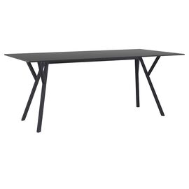 MAX ΤΡΑΠΕΖΙ 180X90Χ74εκ. BLACK LAMINATE 12mm - ΤΡΑΠΕΖΙΑ ΕΞ. ΧΩΡΟΥ στο Milonadakis.gr