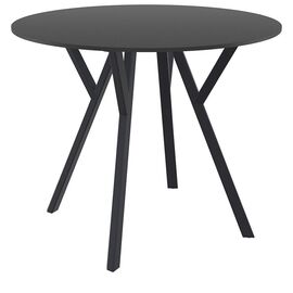 MAX ΤΡΑΠΕΖΙ Φ90Χ74εκ. BLACK LAMINATE 12mm - ΤΡΑΠΕΖΙΑ ΕΞ. ΧΩΡΟΥ στο Milonadakis.gr