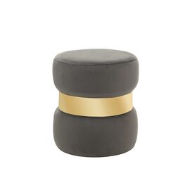 LINDA/R ΣΚΑΜΠΟ GREY VELVET ΥΦΑΣΜΑ Φ.37Χ43εκ. - ΠΟΥΦ - ΣΚΑΜΠΟ - ΜΠΑΟΥΛΟ στο Milonadakis.gr