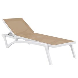 PACIFIC ΞΑΠΛΩΣΤΡΑ WHITE/TAUPE ΠΟΛ/ΝΙΟΥ 193X68X35εκ. - ΞΑΠΛΩΣΤΡΕΣ στο Milonadakis.gr