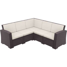 MONACO BROWN ΓΩΝΙΑ ΜΕ ΜΑΞΙΛΑΡΙ ΠΟΛ/ΝΙΟΥ 207X207X79εκ. - ΚΑΝΑΠΕΔΕΣ στο Milonadakis.gr