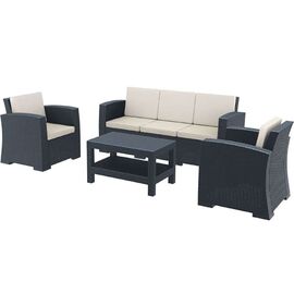 MONACO DARK GREY ΣΕΤ 3ΘΕΣ.ΚΑΝΑΠΕ ΜΕ ΜΑΞ. ΠΟΛ/ΝΙΟΥ - ΣΕΤ ΣΑΛΟΝΙΑ στο Milonadakis.gr