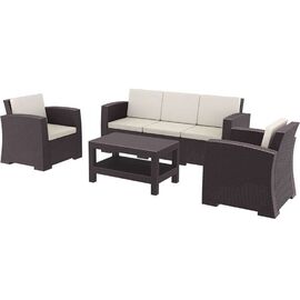 MONACO BROWN ΣΕΤ 3ΘΕΣΙΟΥ ΚΑΝΑΠΕ ΜΕ ΜΑΞ. ΠΟΛ/ΝΙΟΥ - ΣΕΤ ΣΑΛΟΝΙΑ στο Milonadakis.gr