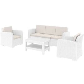 MONACO WHITE ΣΕΤ 3ΘΕΣΙΟΥ ΚΑΝΑΠΕ ΜΕ ΜΑΞ. ΠΟΛ/ΝΙΟΥ - ΣΕΤ ΣΑΛΟΝΙΑ στο Milonadakis.gr