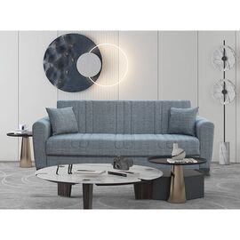 MELINA GREY ΥΦΑΣΜΑ 3ΘΕΣΙΟΣ ΚΑΝΑΠΕΣ/ΚΡΕΒΑΤΙ ΜΕ ΑΠΟΘ.ΧΩΡΟ 210X80X75εκ. - ΚΑΝΑΠΕΔΕΣ-ΣΑΛΟΝΙΑ στο Milonadakis.gr