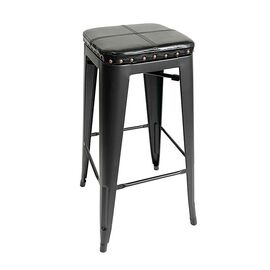 TEXAS ΣΚΑΜΠΟ 76εκ. Χ.ΠΛΑΤΗ ΜΑΥΡΟ ΜΑΤ/ΜΑΥΡΗ ΔΕΡΜΑΤΙΝΗ 42Χ42Χ76εκ. - ΣΚΑΜΠΩ στο Milonadakis.gr